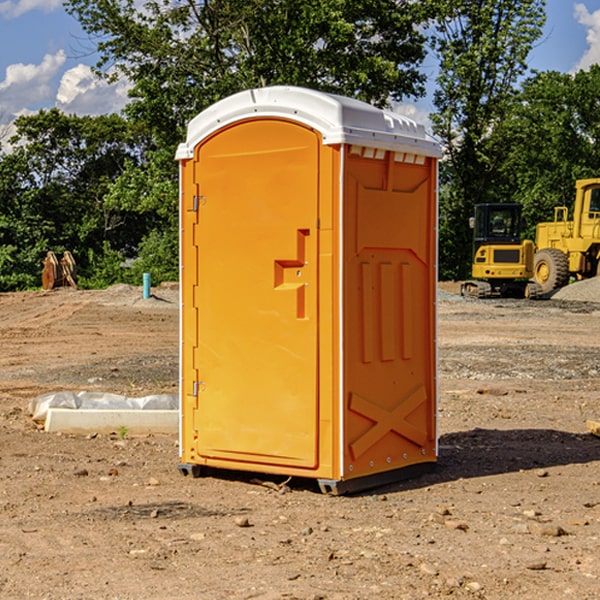 how often are the porta potties cleaned and serviced during a rental period in Patterson Springs